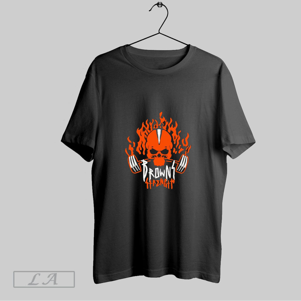 Browns Strength Cleveland Skull - Adult & Kids T-Shirts, Sweatshirts & Hoodies apparel design preview 1