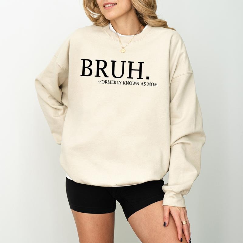 Bruh Formerly Known As Mom Mama Funny Informative - Adult & Kids T-Shirts, Sweatshirts & Hoodies apparel design preview 1