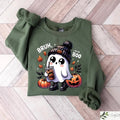 Bruh I Mean Boo Ghost Halloween Coffee Party Spooky - Adult & Kids T-Shirts, Sweatshirts & Hoodies apparel design preview 1