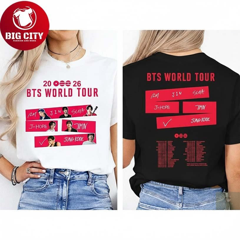 Bts World Tour Concert 2026 Two Sided - Adult & Kids T-Shirts, Sweatshirts & Hoodies apparel design preview 1