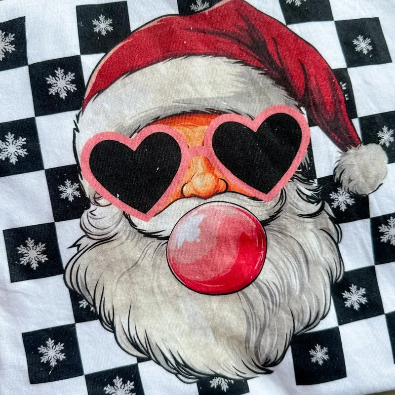 Bubblegum Santa Top - Adult & Kids T-Shirts, Sweatshirts & Hoodies apparel design preview 1