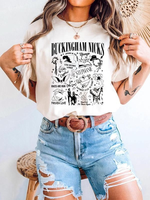 Buckingham Nicks New Album Stevie Concert - Adult & Kids T-Shirts, Sweatshirts & Hoodies apparel design preview 1