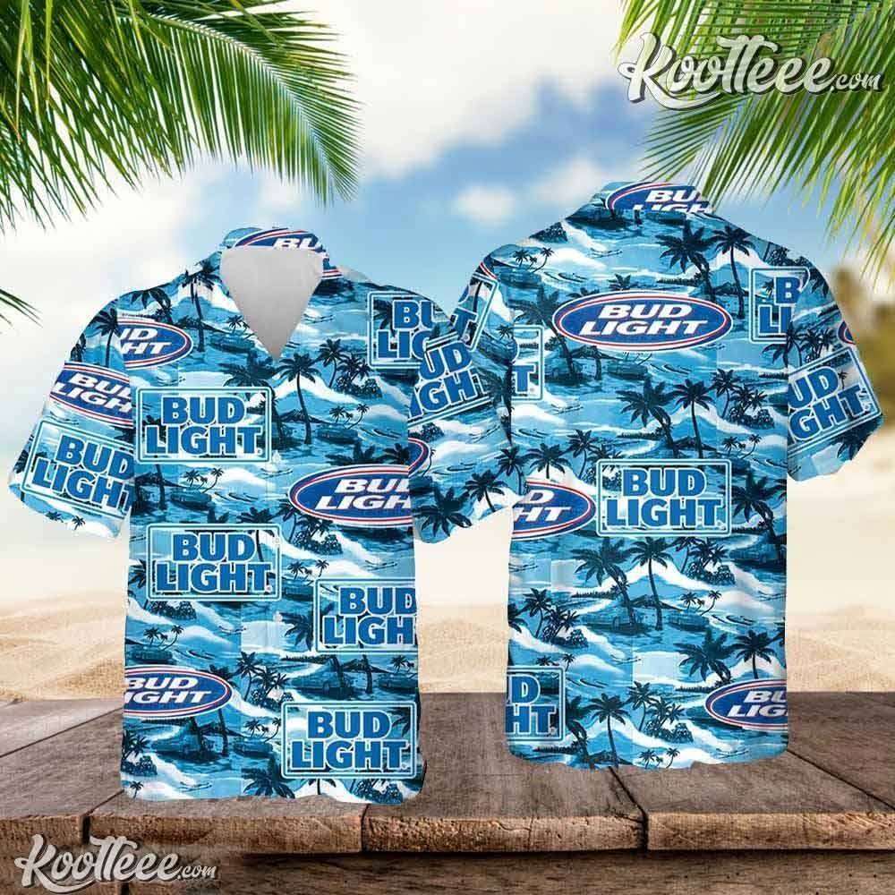 Bud Light Sea Island Pattern Hawaiian - Adult & Kids T-Shirts, Sweatshirts & Hoodies apparel design preview 1