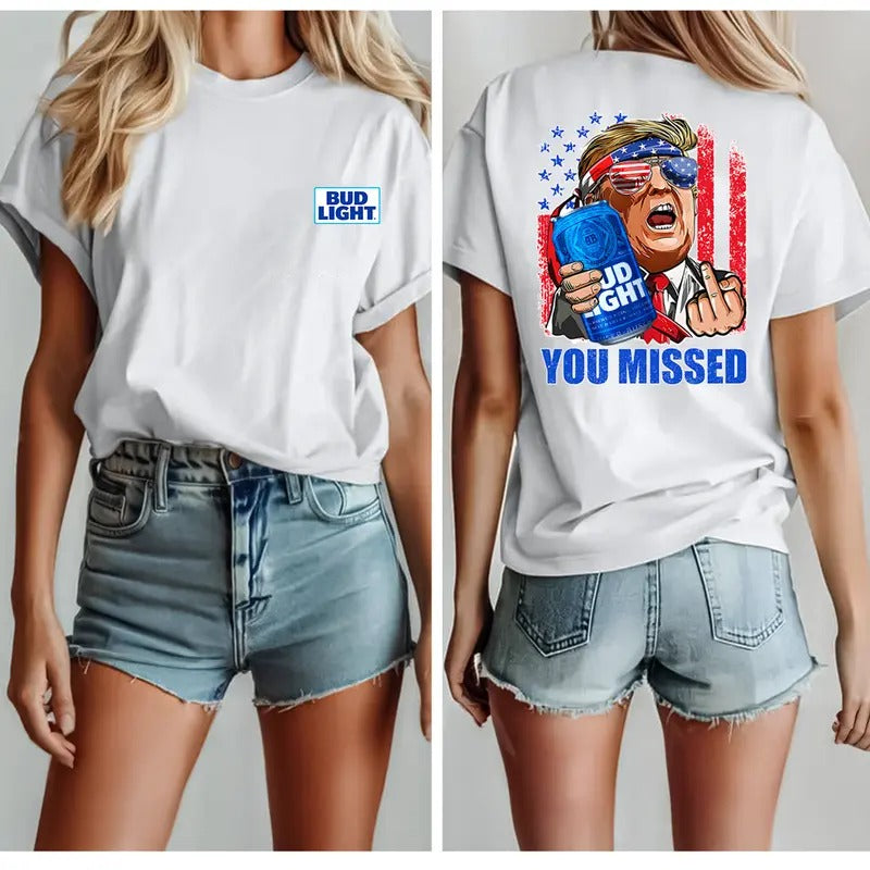 Bud Light Trum You Missed Supporter Assasin 47 Make - Adult & Kids T-Shirts, Sweatshirts & Hoodies apparel design preview 1