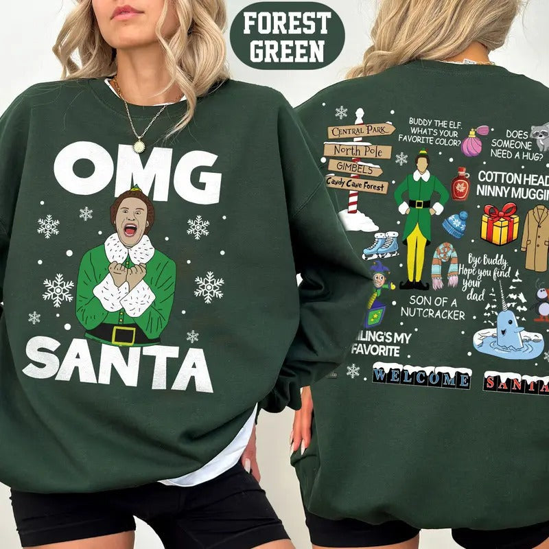 Buddy Elf Movie Xmas Classic 90s - Adult & Kids T-Shirts, Sweatshirts & Hoodies apparel design preview 1