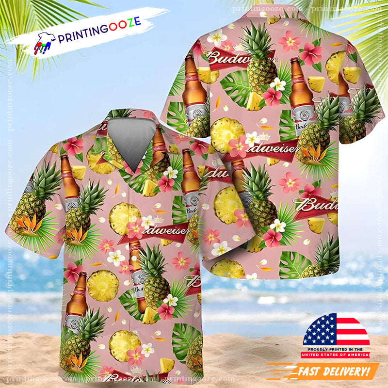 Budweiser Beer Hawaiian - Adult & Kids T-Shirts, Sweatshirts & Hoodies apparel design preview 1