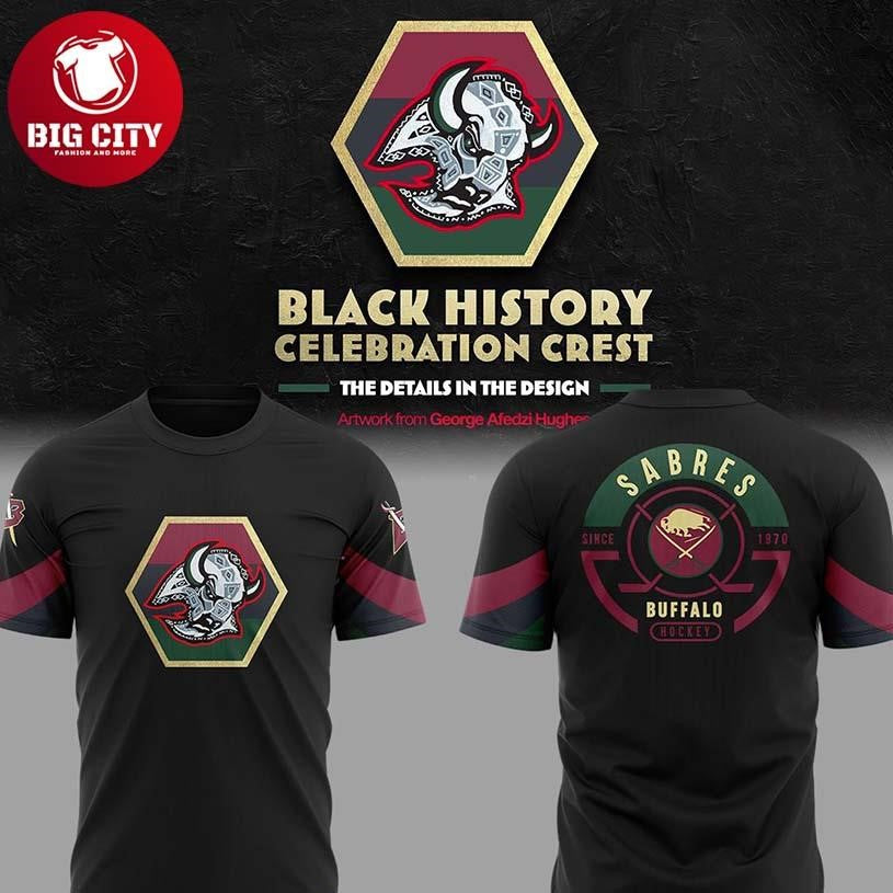 Buffalo Sabres x Black History 2026 NHL Night Two - Adult & Kids T-Shirts, Sweatshirts & Hoodies apparel design preview 1