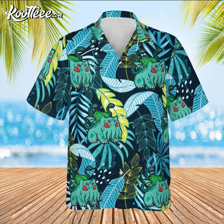 Bulbasaur Pattern Aloha Tropical Hawaiian - Adult & Kids T-Shirts, Sweatshirts & Hoodies apparel design preview 1