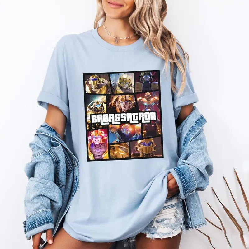 Bumblebee Transformers One Badassatron GTA Optimus - Adult & Kids T-Shirts, Sweatshirts & Hoodies apparel design preview 1