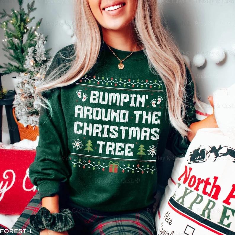 Bumpin Around Pregnancy Announcement Maternity Funny - Adult & Kids T-Shirts, Sweatshirts & Hoodies apparel design preview 1