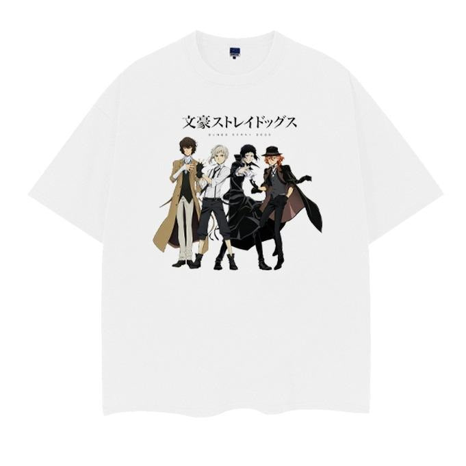 Bungou Stray Dogs "Group Photo" Vintage Anime 100% - Adult & Kids T-Shirts, Sweatshirts & Hoodies apparel design preview 1