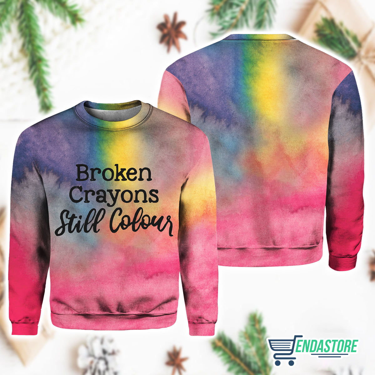 Broken Crayons Still Colour Print Round Neck Sweatshirt 3D Sweater - Gift Idea product image 4