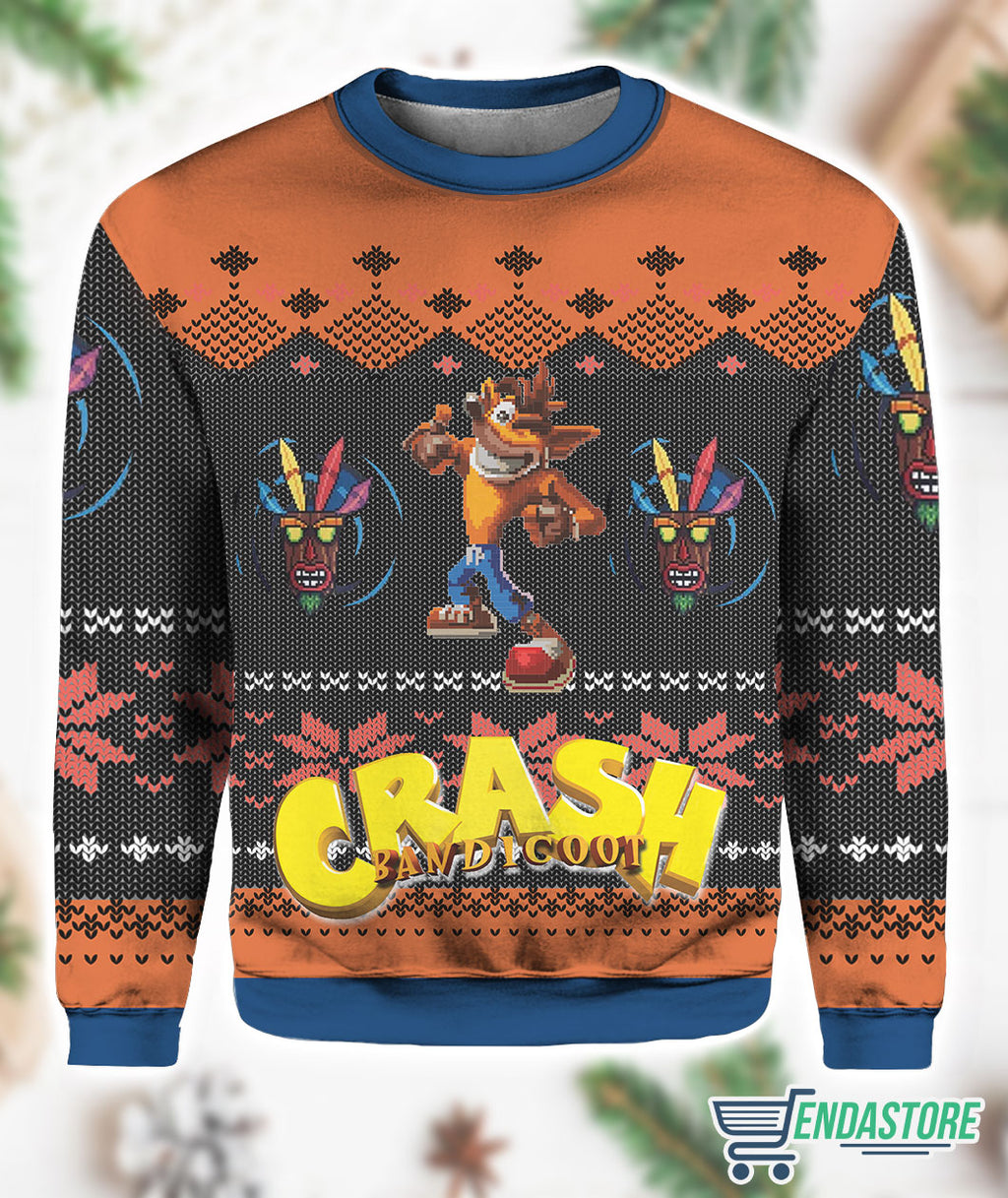 Crash Bandicoot Alt 3D Ugly Christmas Sweater - Holiday Gift product image 2