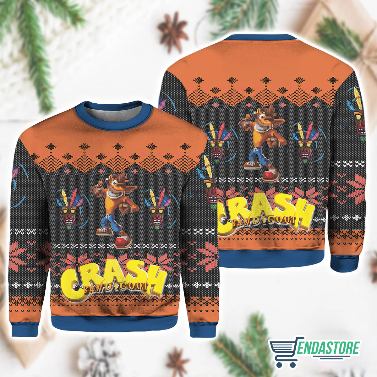 Crash Bandicoot Alt 3D Ugly Christmas Sweater - Holiday Gift product image 4