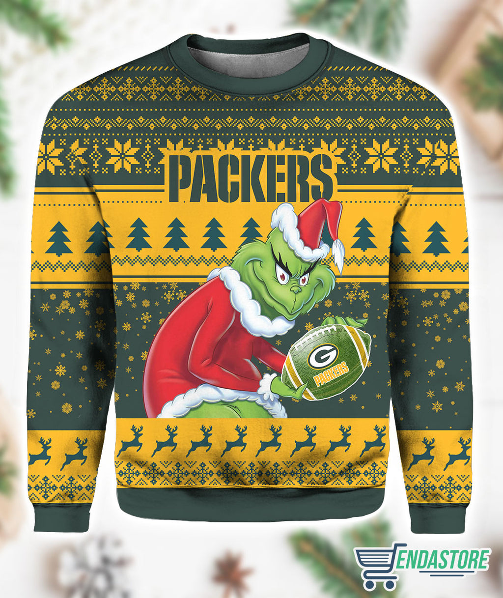 Grnch Packers 3D Ugly Christmas Sweater - Holiday Gift product image