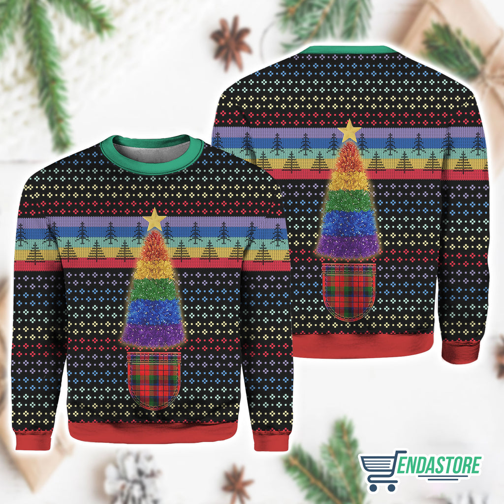 LGBT Christmas Tree 3D Christmas Sweater - Holiday Gift product image 3