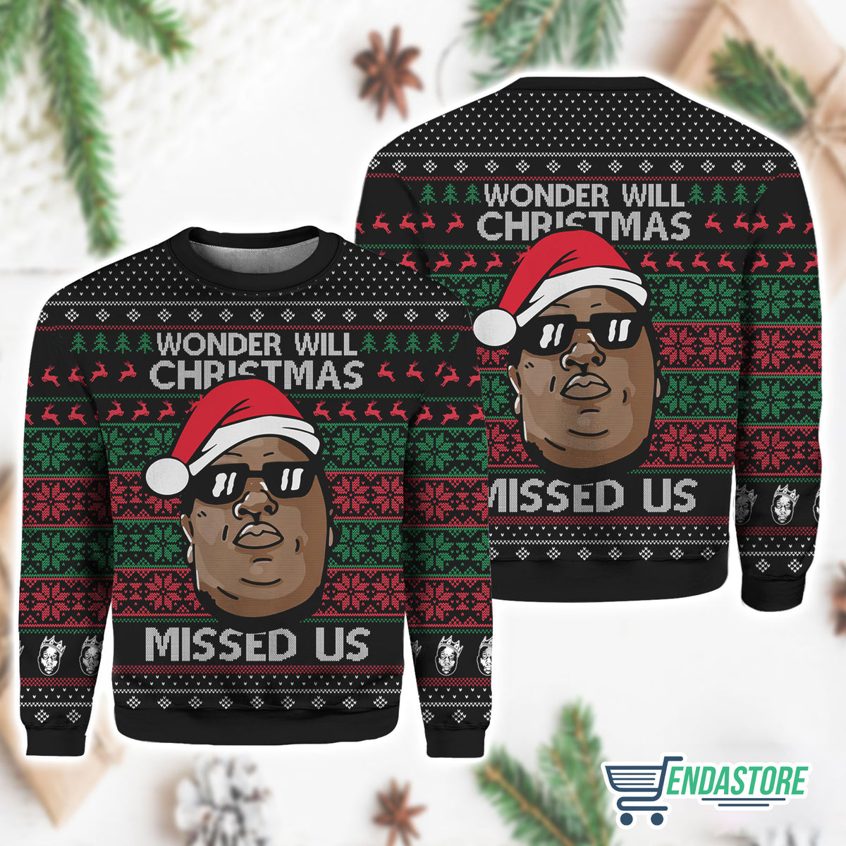 Wonder Why Christmas Missed Us 3D Christmas Sweater - Holiday Gift product image 3