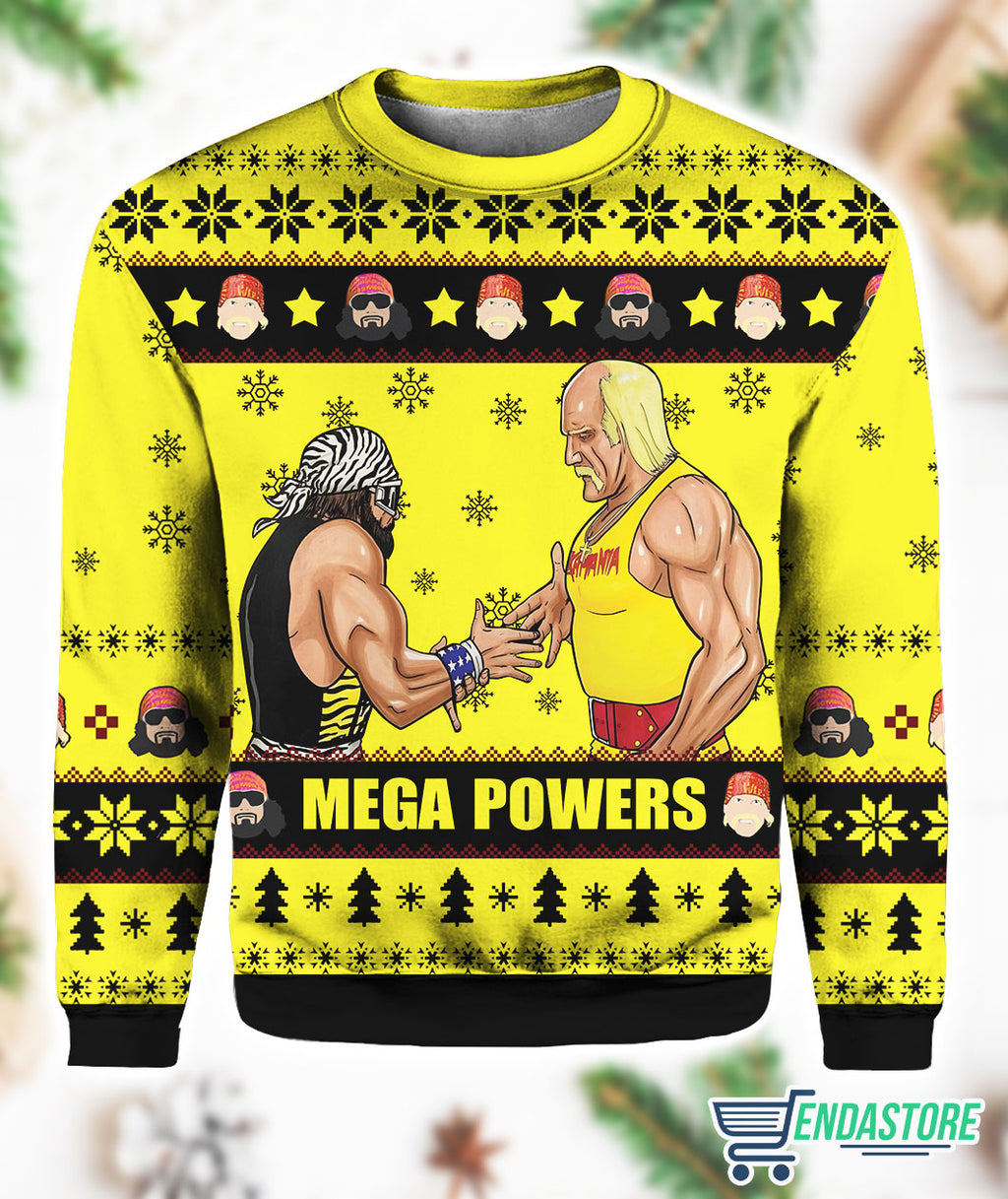 Mega Powers Macho Man and Hulk Hogan 3D Ugly Christmas Sweater - Holiday Gift product image