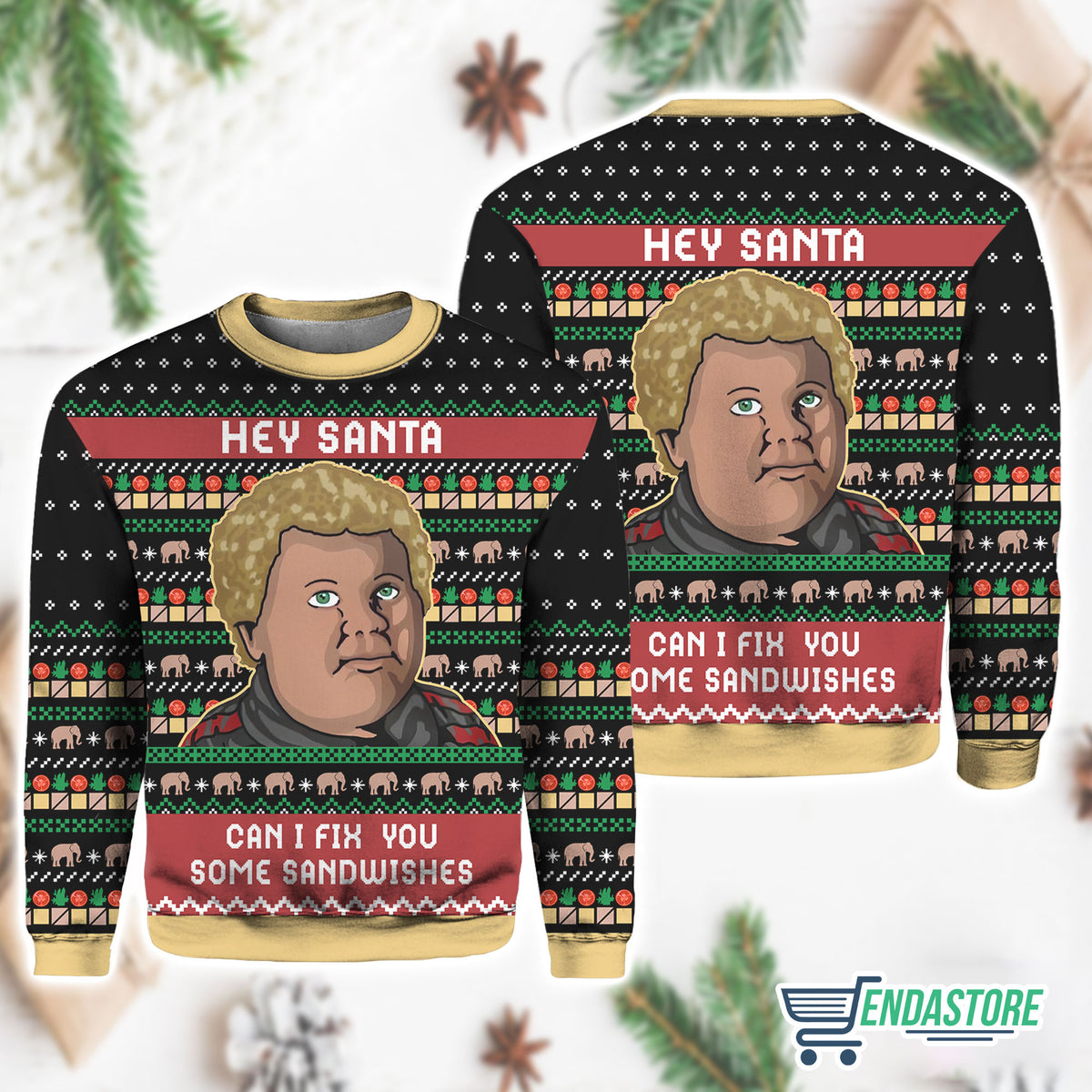 Sandwiches For Santa Bad Santa Sandwiches 3D Christmas Sweater - Holiday Gift product image 3