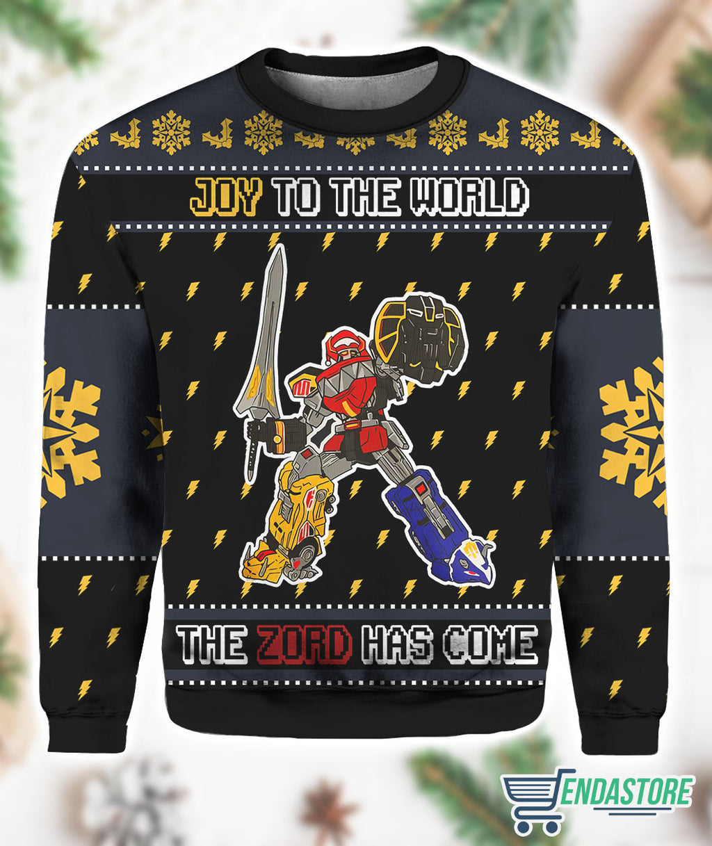 The Zord Has Come Power Rangers 3D Ugly Christmas Sweater - Holiday Gift product image 2