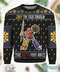 The Zord Has Come Power Rangers 3D Ugly Christmas Sweater - Holiday Gift product image 2