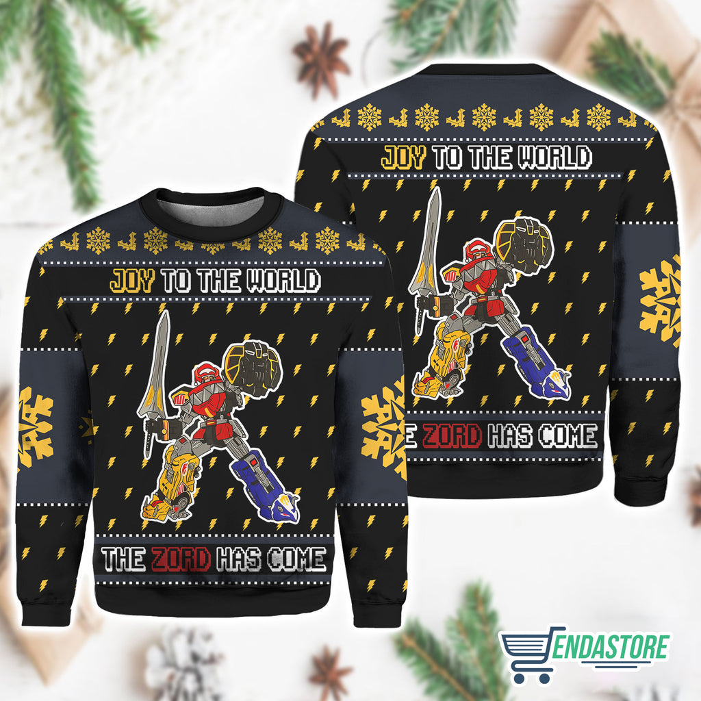 The Zord Has Come Power Rangers 3D Ugly Christmas Sweater - Holiday Gift product image 4