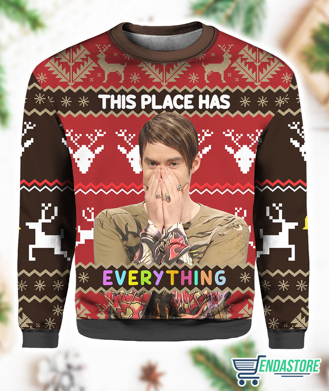 Saturday Night Live Stefon 3D Ugly Christmas Sweater - Holiday Gift product image 2
