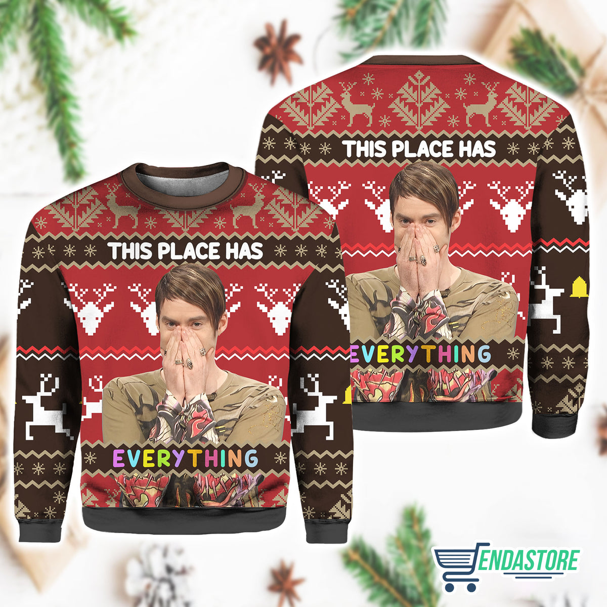 Saturday Night Live Stefon 3D Ugly Christmas Sweater - Holiday Gift product image 3