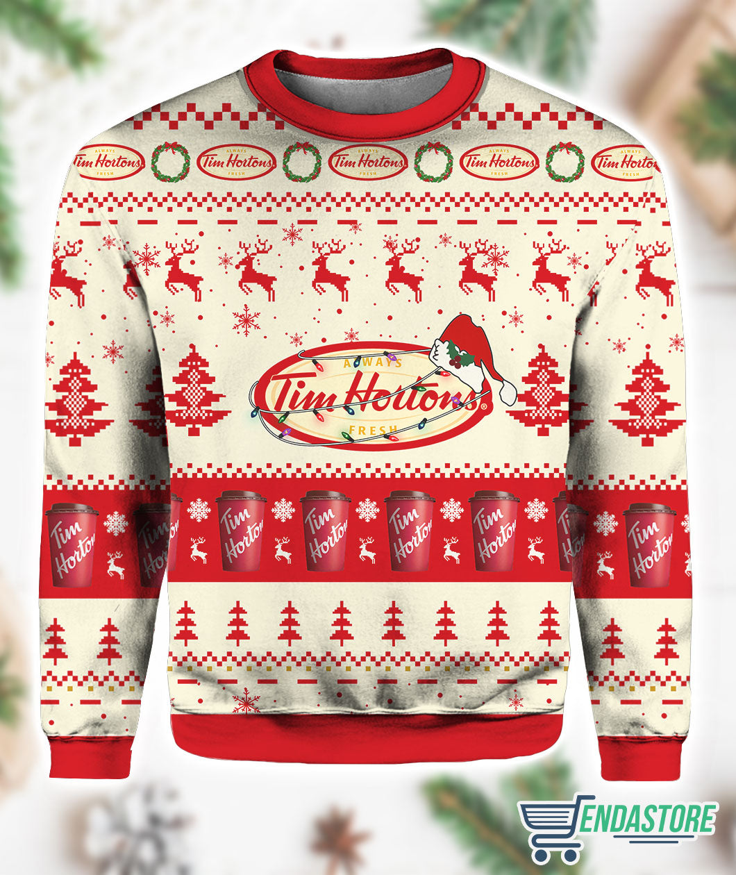 Tim Hortons 3D Ugly Christmas Sweater - Holiday Gift product image