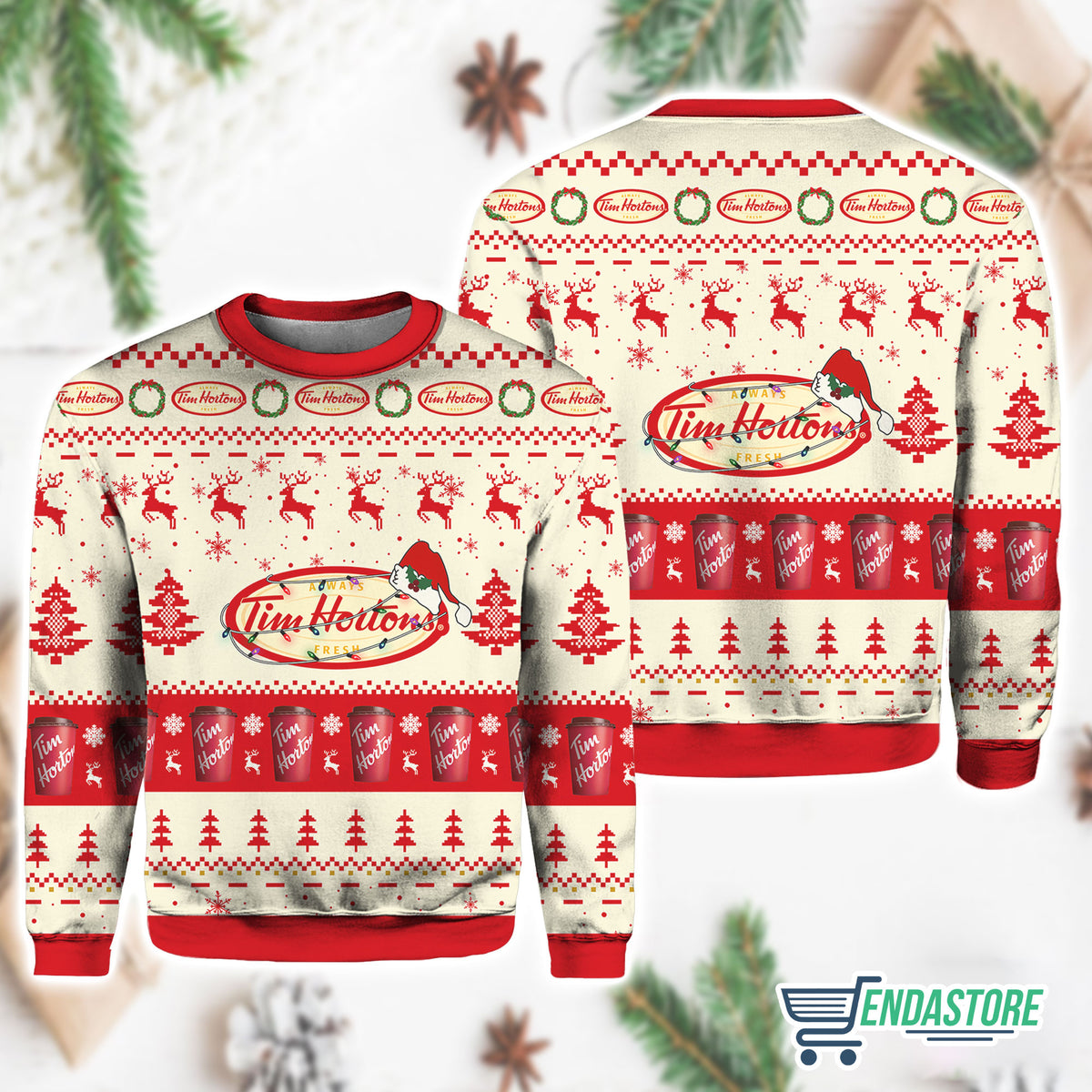Tim Hortons 3D Ugly Christmas Sweater - Holiday Gift product image 3