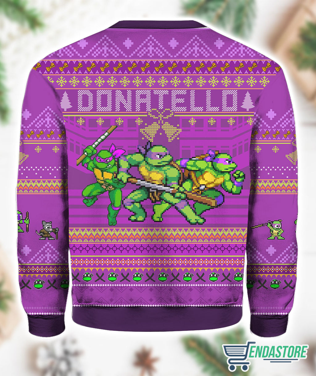 Donatello Teenage Mutant Ninja Turtles 3D Ugly Christmas Sweater - Holiday Gift product image 2