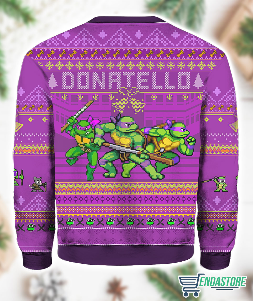 Donatello Teenage Mutant Ninja Turtles 3D Ugly Christmas Sweater - Holiday Gift product image 2