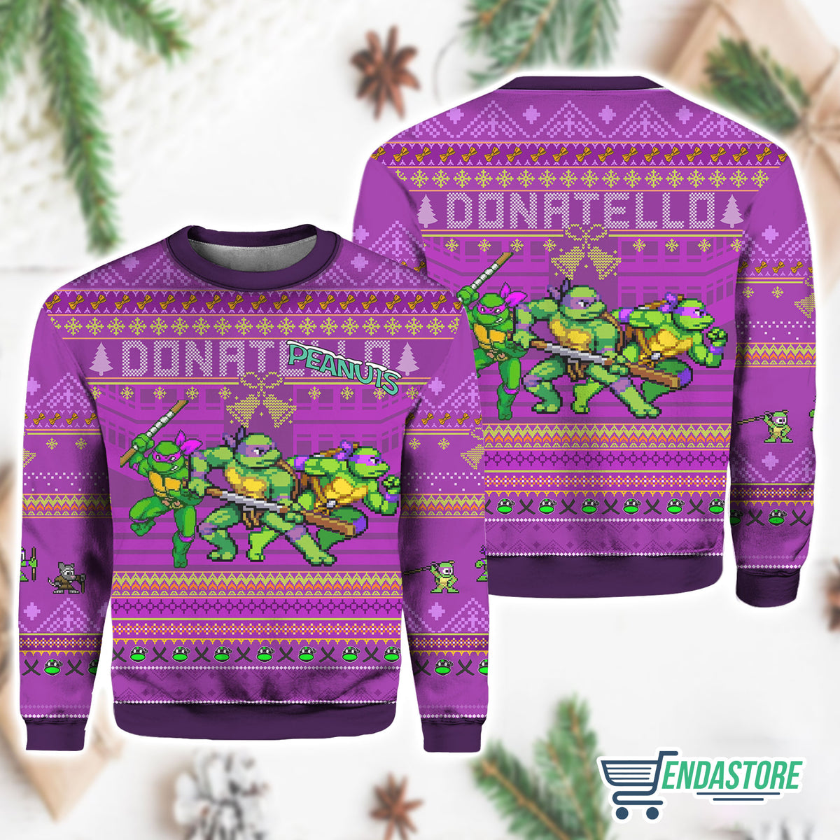 Donatello Teenage Mutant Ninja Turtles 3D Ugly Christmas Sweater - Holiday Gift product image 3