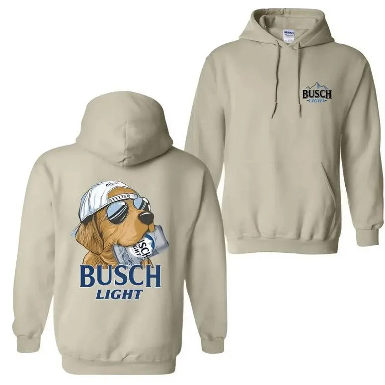 Buscch Light Huting Dog Outdoors Beer Hunting Season - Adult & Kids T-Shirts, Sweatshirts & Hoodies apparel design preview 1