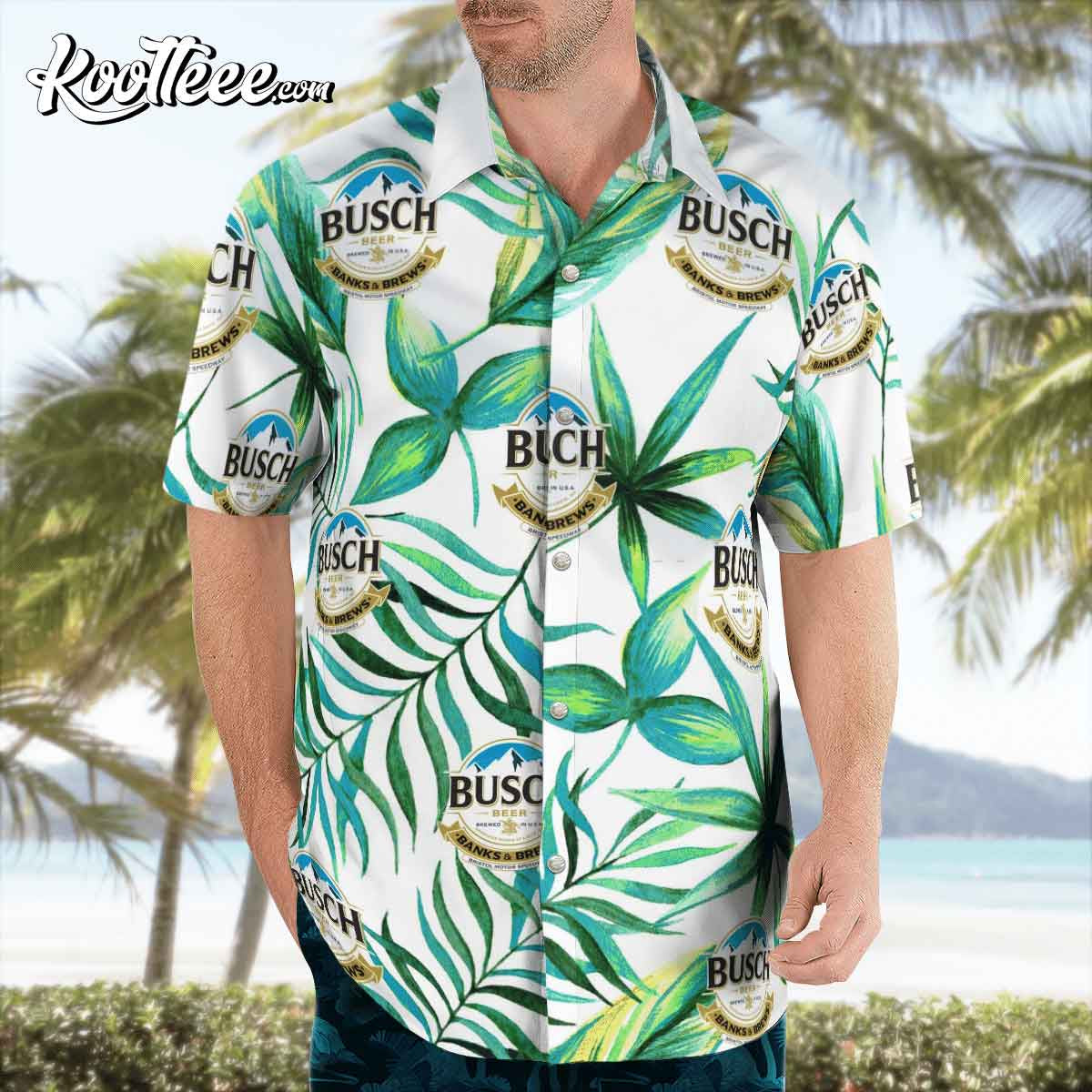 Busch Beer Hawaiian Shorts - Adult & Kids T-Shirts, Sweatshirts & Hoodies apparel design preview 1