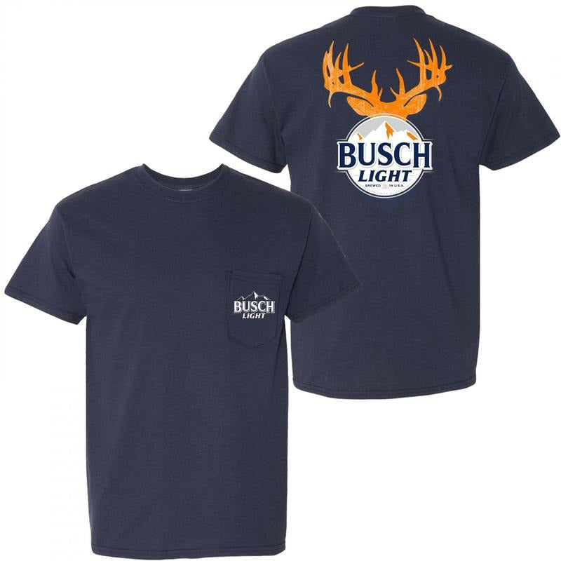 Busch Light Antlers Front Back Print Pocket - Adult & Kids T-Shirts, Sweatshirts & Hoodies apparel design preview 1