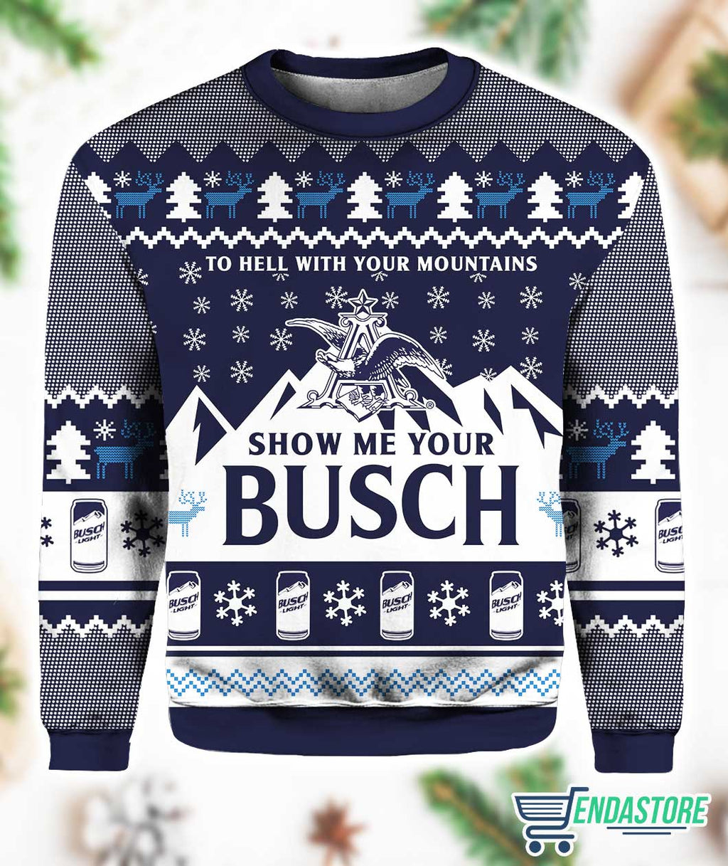 Busch Light Beer 3D Ugly Christmas Sweater - Holiday Gift product image 3