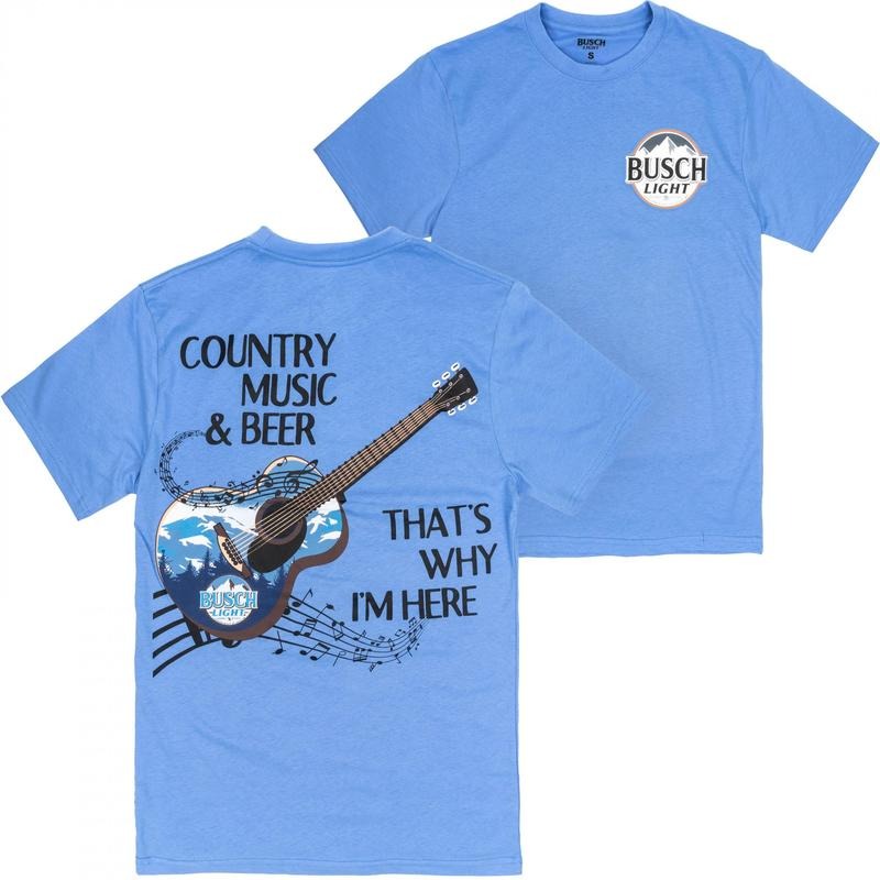 Busch Light Country Music Beer Front Back Print - Adult & Kids T-Shirts, Sweatshirts & Hoodies apparel design preview 1