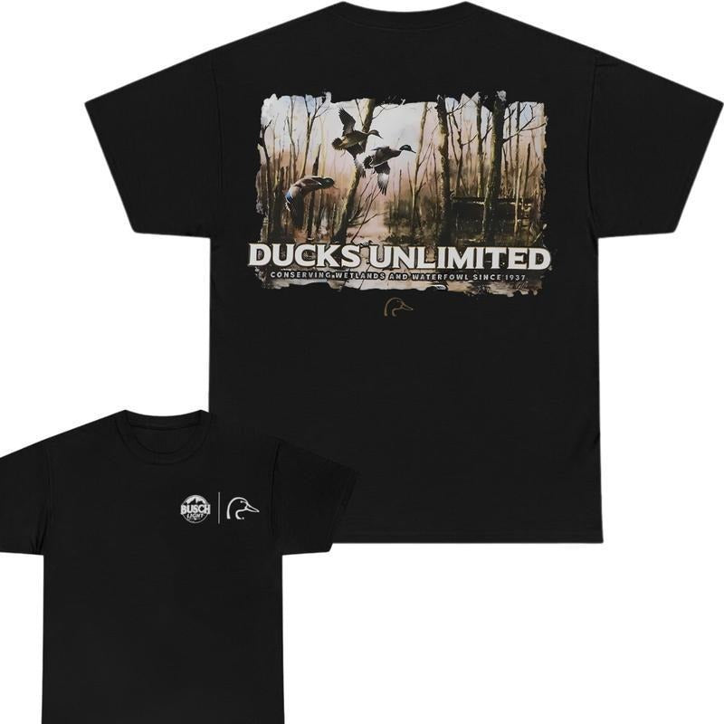 Busch Light Ducks Unlimited Double Sides - Adult & Kids T-Shirts, Sweatshirts & Hoodies apparel design preview 1