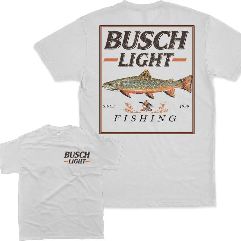 Busch Light Fishing Perch Full Color - Adult & Kids T-Shirts, Sweatshirts & Hoodies apparel design preview 1