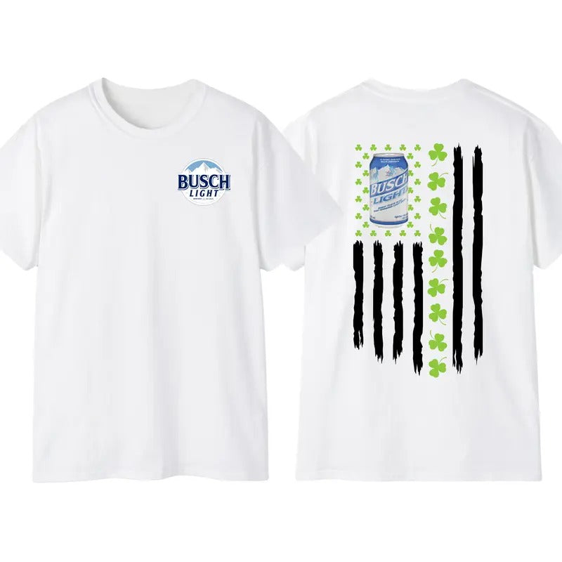 Busch Light Flag Shamrocks St. Patrick'S Day American - Adult & Kids T-Shirts, Sweatshirts & Hoodies apparel design preview 1