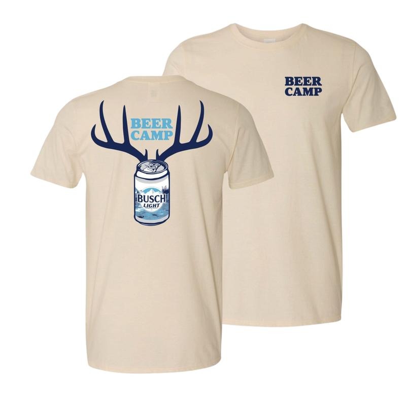 Busch Light Front Back Print Beer Camp 2 Sided - Adult & Kids T-Shirts, Sweatshirts & Hoodies apparel design preview 1