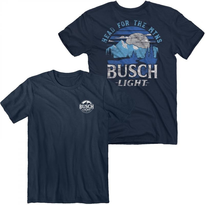 Busch Light Head MTNS Front Back Print - Adult & Kids T-Shirts, Sweatshirts & Hoodies apparel design preview 1