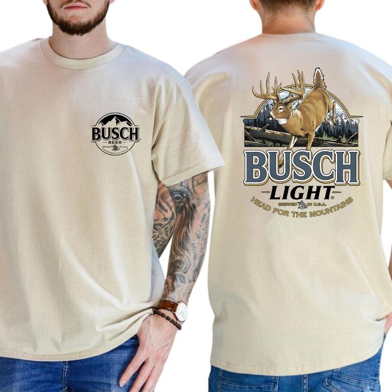 Busch Light Head Mountains Tops Vintage - Adult & Kids T-Shirts, Sweatshirts & Hoodies apparel design preview 1