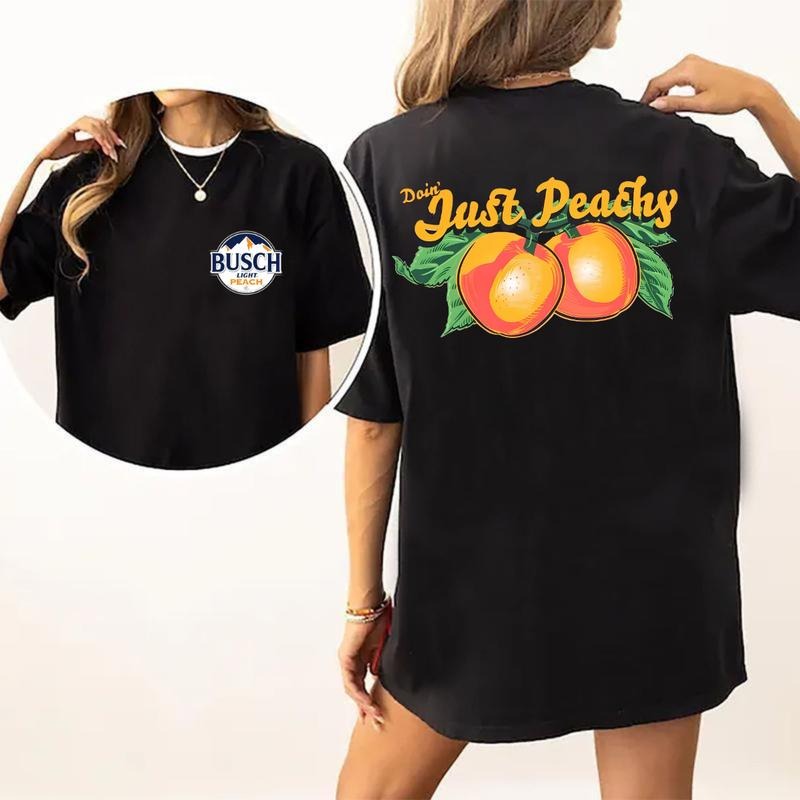 Busch Light Just Peachy Double Sided Vintage - Adult & Kids T-Shirts, Sweatshirts & Hoodies apparel design preview 1