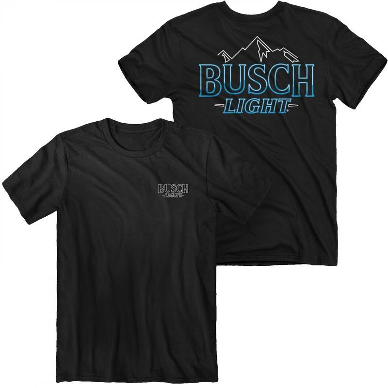 Busch Light Neon Sign Logo Front Back Print - Adult & Kids T-Shirts, Sweatshirts & Hoodies apparel design preview 1
