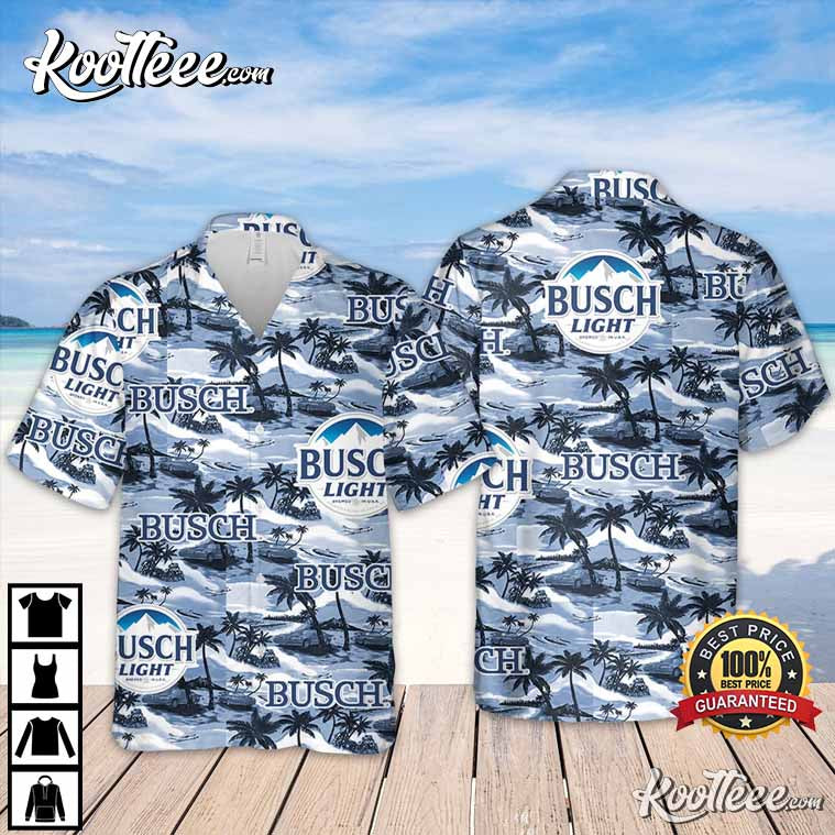 Busch Light Sea Island Pattern Hawaiian - Adult & Kids T-Shirts, Sweatshirts & Hoodies apparel design preview 1