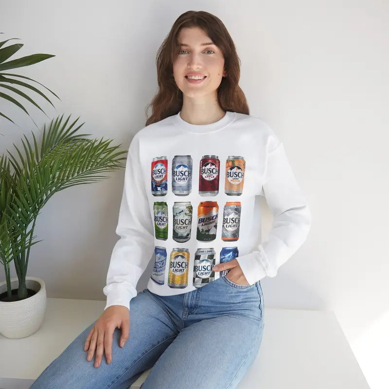 Busch Light All Limited Cans Gildan Cotton Comfort - Adult & Kids T-Shirts, Sweatshirts & Hoodies apparel design preview 1
