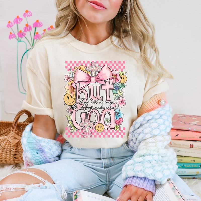 But God Pink Checkered DTF Transfers THIS IS NOT - Adult & Kids T-Shirts, Sweatshirts & Hoodies apparel design preview 1