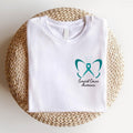 Butterfly Cervical Cancer Teal Ribbon Pocket Size - Adult & Kids T-Shirts, Sweatshirts & Hoodies apparel design preview 1